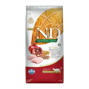 N&D Düşük Tahıllı Tavuklu ve Narlı Kısırlaştırılmış Kedi Maması 10Kg