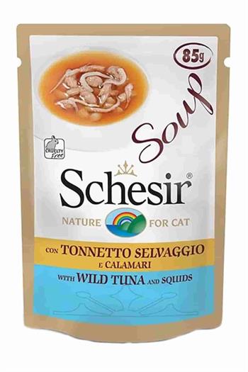 Schesir Cat Soup Yabani Ton Balıklı ve Balkabaklı Kedi Çorbası 85 gr