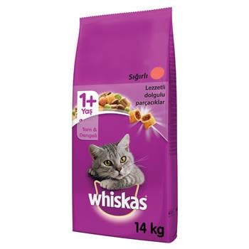 Whiskas Biftek ve Havuçlu Yetişkin Kuru Kedi Maması 14 Kg