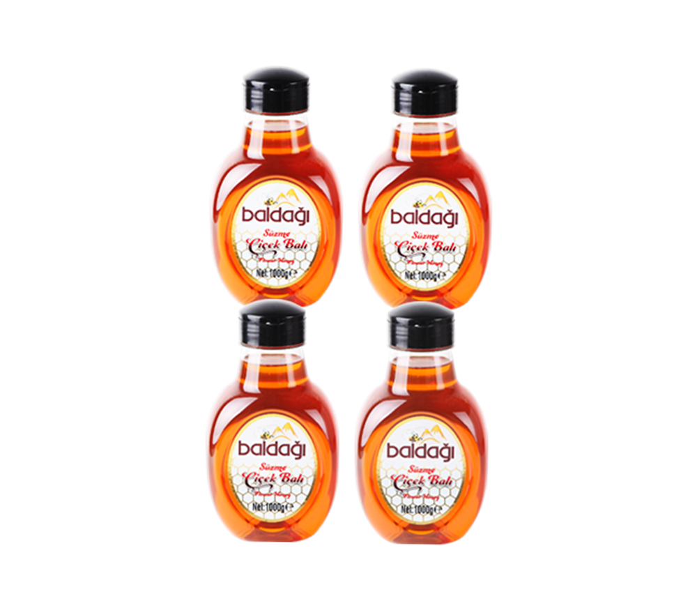 Baldağı Süzme Çiçek Balı (1000 gr)*4 Adet