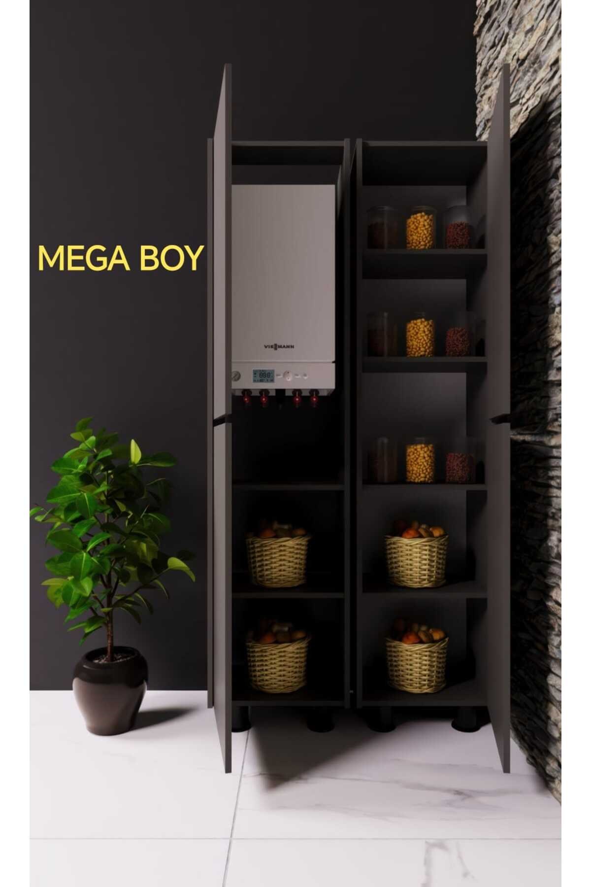 KOMBİ&ERZAK DOLABI İKİLİ MEGA BOY 210`LUK DEMONTE