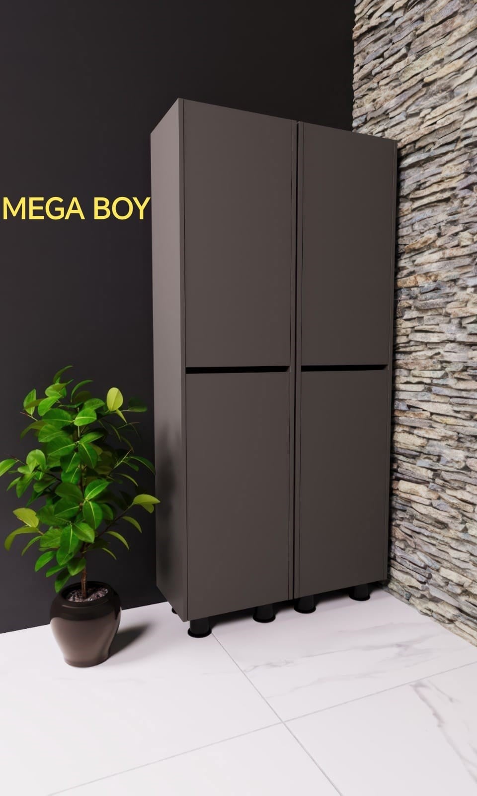 KOMBİ&ERZAK DOLABI İKİLİ MEGA BOY 210`LUK DEMONTE