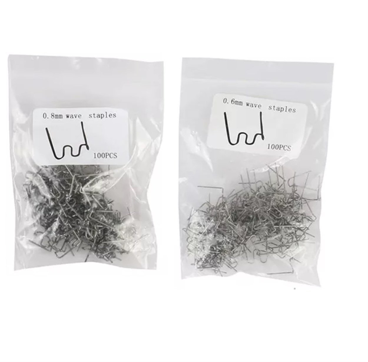 100+100 Adet 0,6mm-0,8mm Dalgalı Tip Plastik Kaynak Zımba Teli