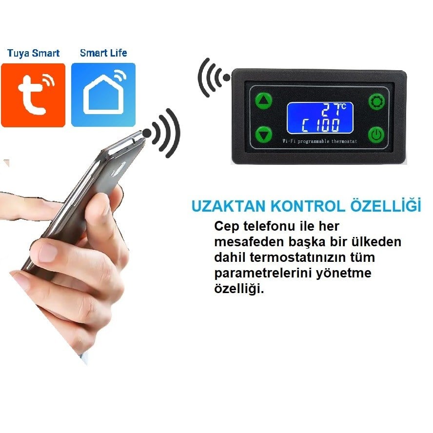25 Adet Yate10 Smart Wifi 220V 30A Termostat/ Timer
