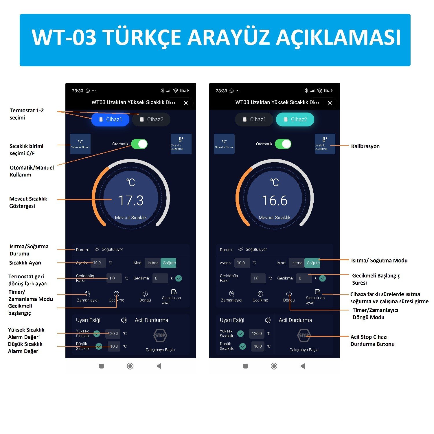 25 Adet Yate10 WT-03 Dual Smart 12/24/220v Akıllı WİFİ Termostat/Timer