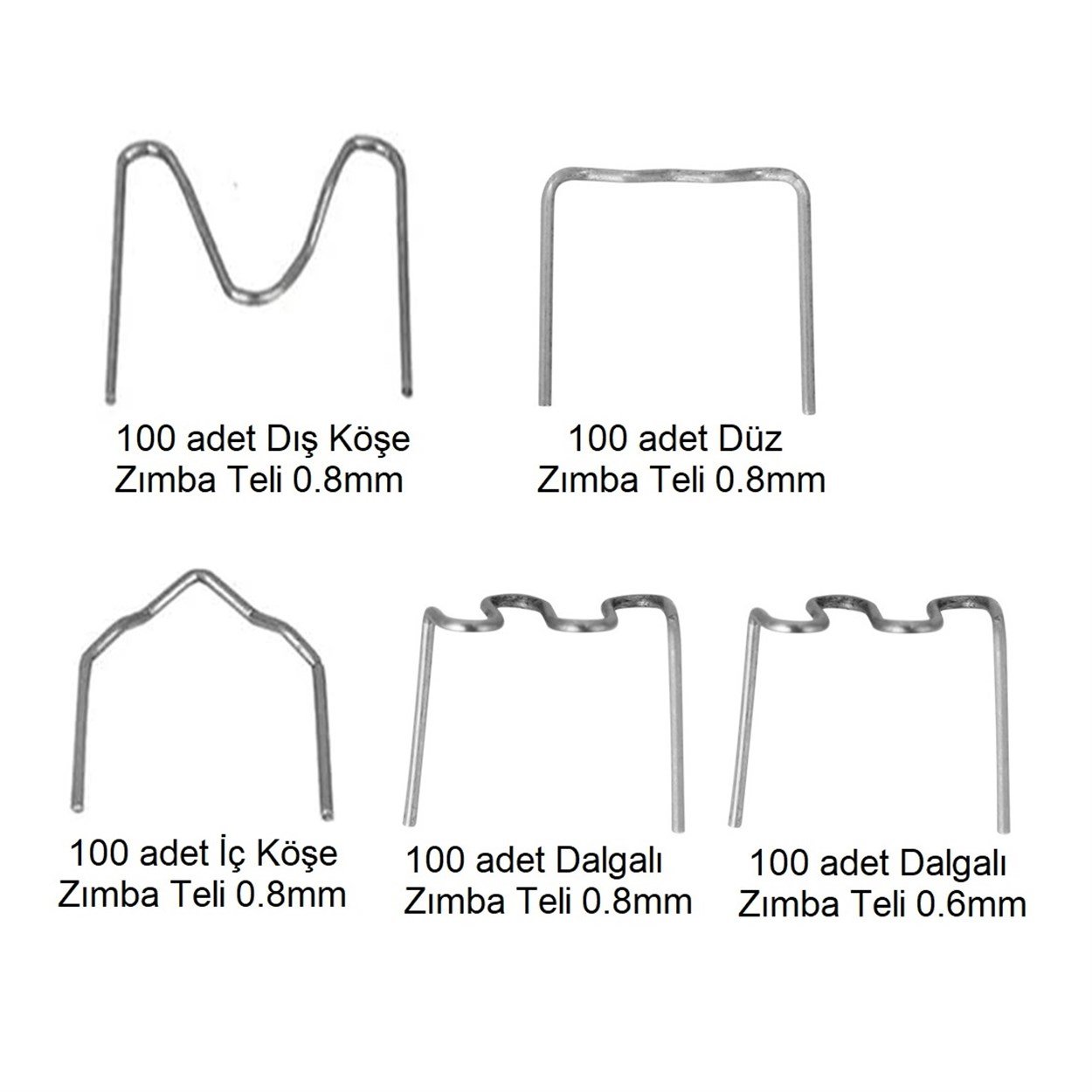 500 Adet Set Plastik Kaynak Zımba Teli