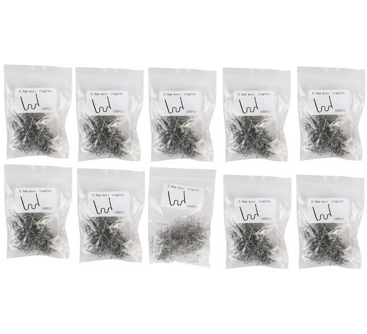 500+500 Adet 0,6mm-0,8mm Dalgalı Tip Plastik Kaynak Zımba Teli