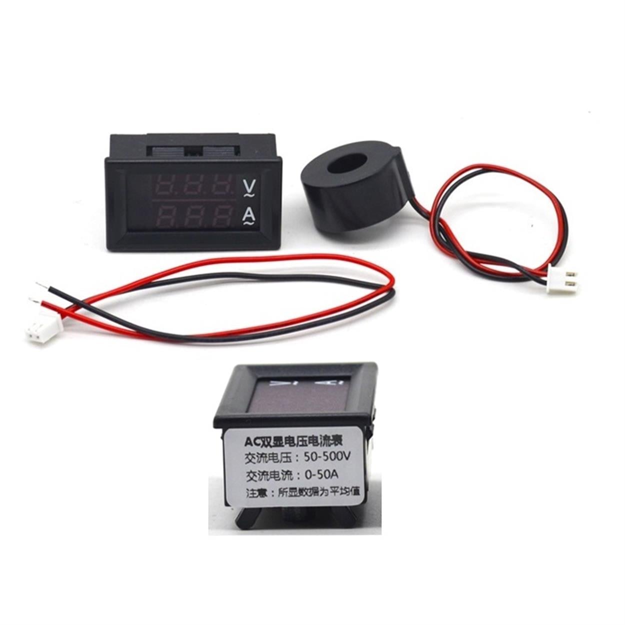 Dijital Trafolu Volt-Ampermetre 50-400Volt 0-50Amper 