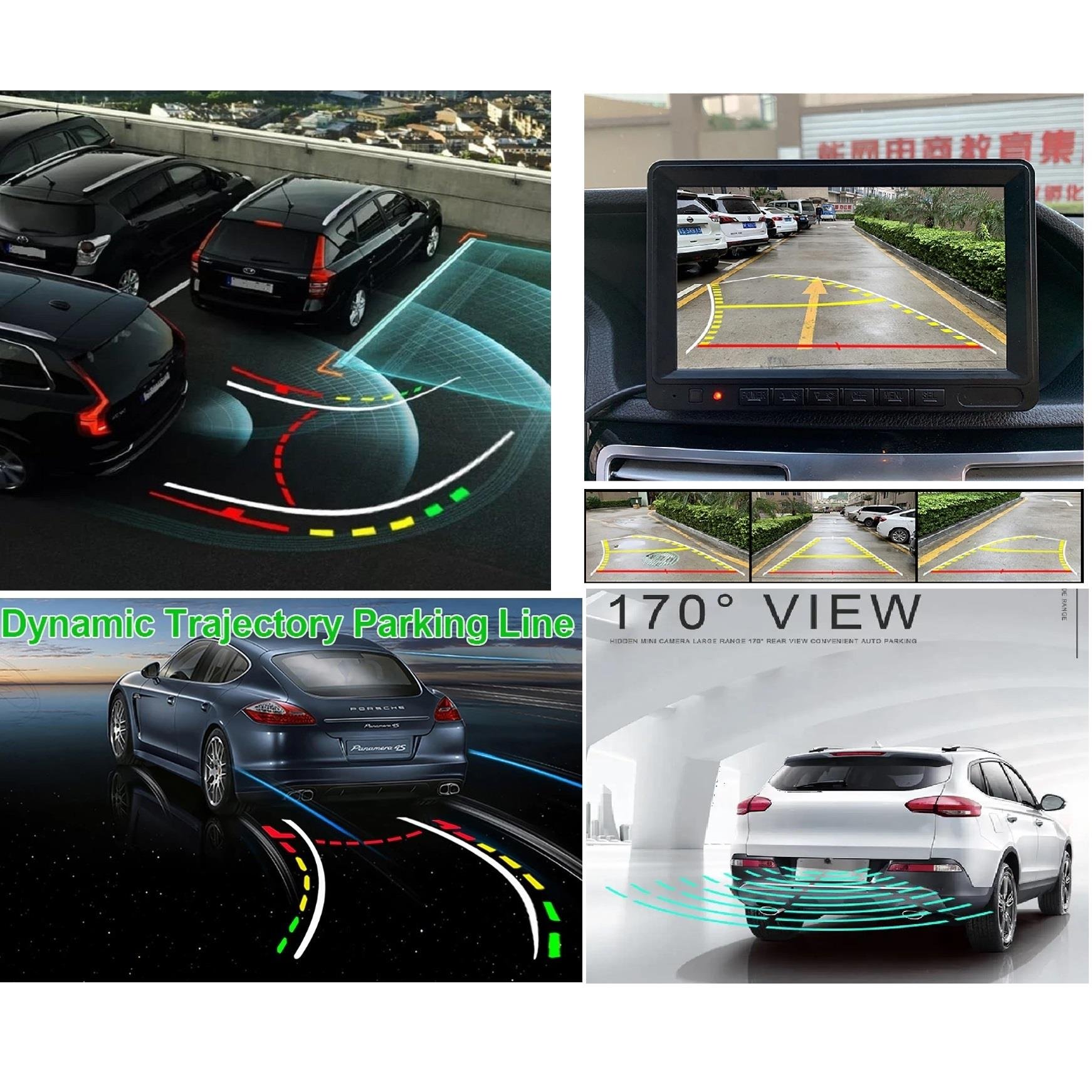 FIATEXTRA Geniş Açı HD Dinamik Hareketli Çizgili Trajectory Tecnology Arka Görüş Kamerası