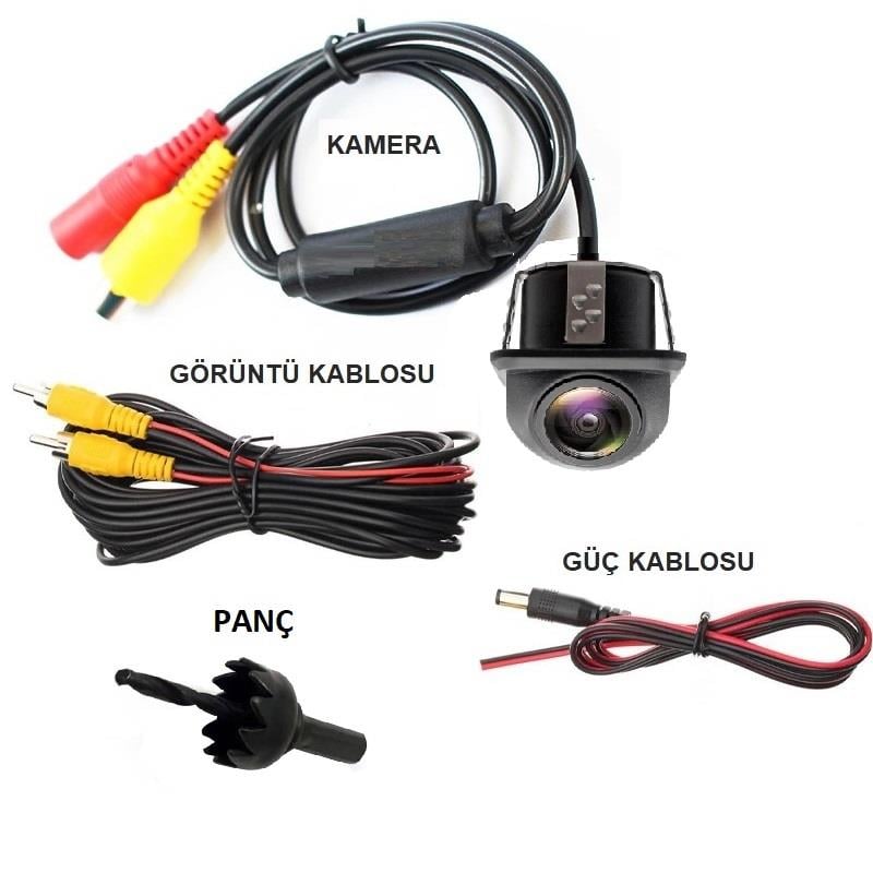 FIATEXTRA Geniş Açı HD Dinamik Hareketli Çizgili Trajectory Tecnology Arka Görüş Kamerası