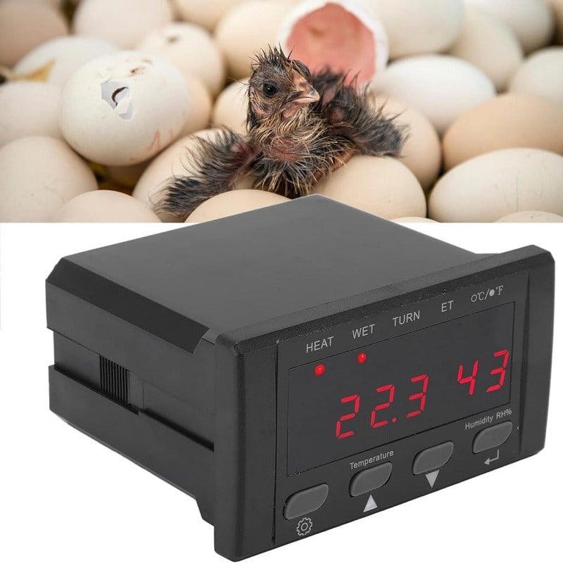 HT-10 AC220V Kuluçka Kontrolörü(Isı-Nem-Çevirme-Egsoz-Alarm)