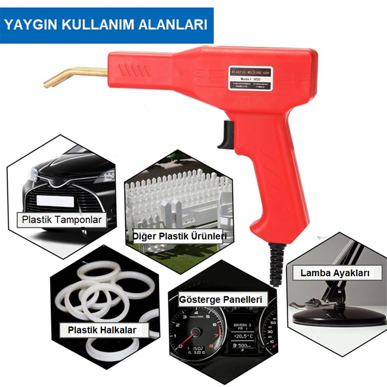 Plastik Zımba Teli Kaynak Makinası 50W/220V+500 Adet Tel