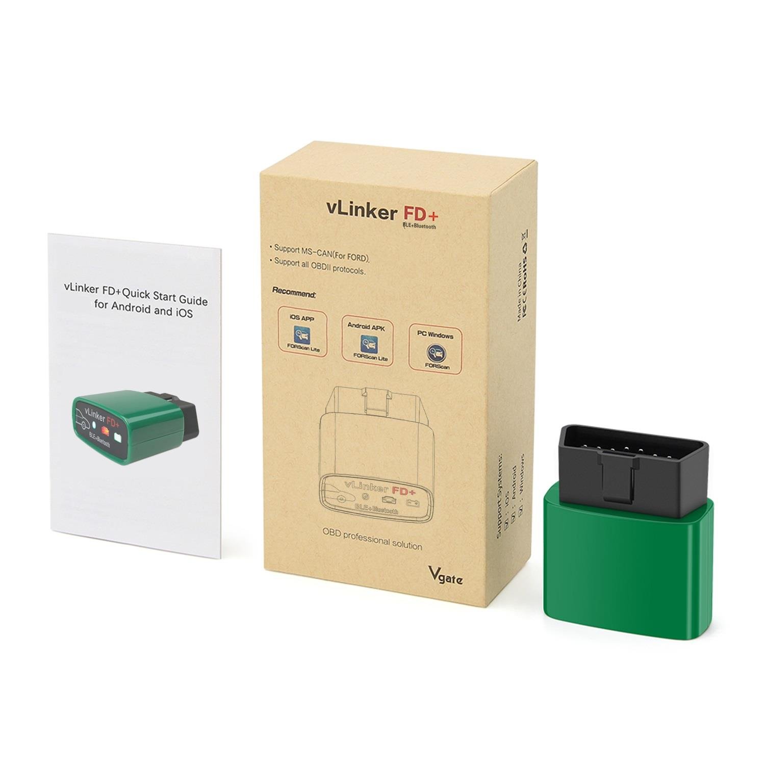 VLinker FD+  ELM327 OBD2 Araç Teşhis Cihazı BL