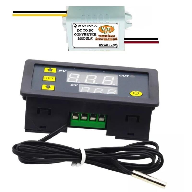 W3230 DC12-100V 10A Güneş Paneli Termostatı