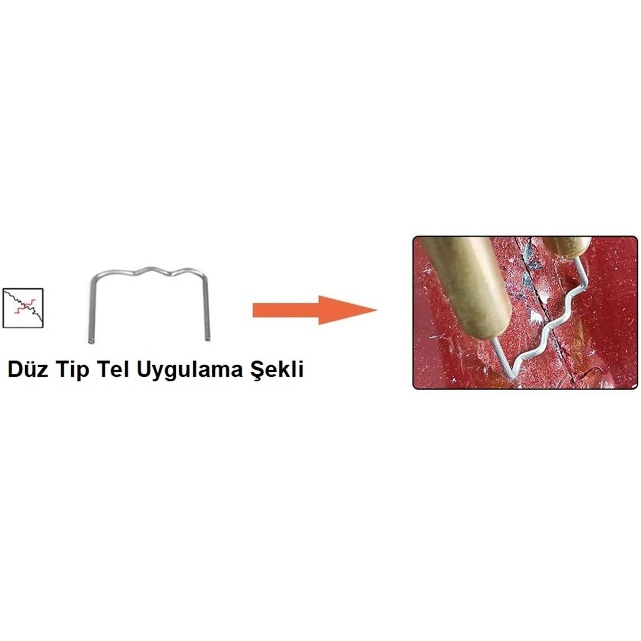 YATE10 200 Adet 0,8mm Düz Tip Kaynak Zımba Teli