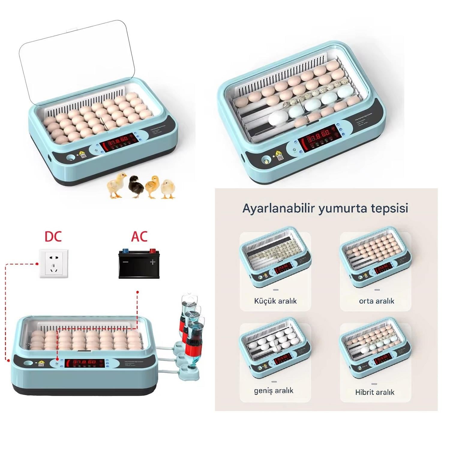 Yate10 40-60 Yumurta Tam Otomatik Kuluçka Makinası