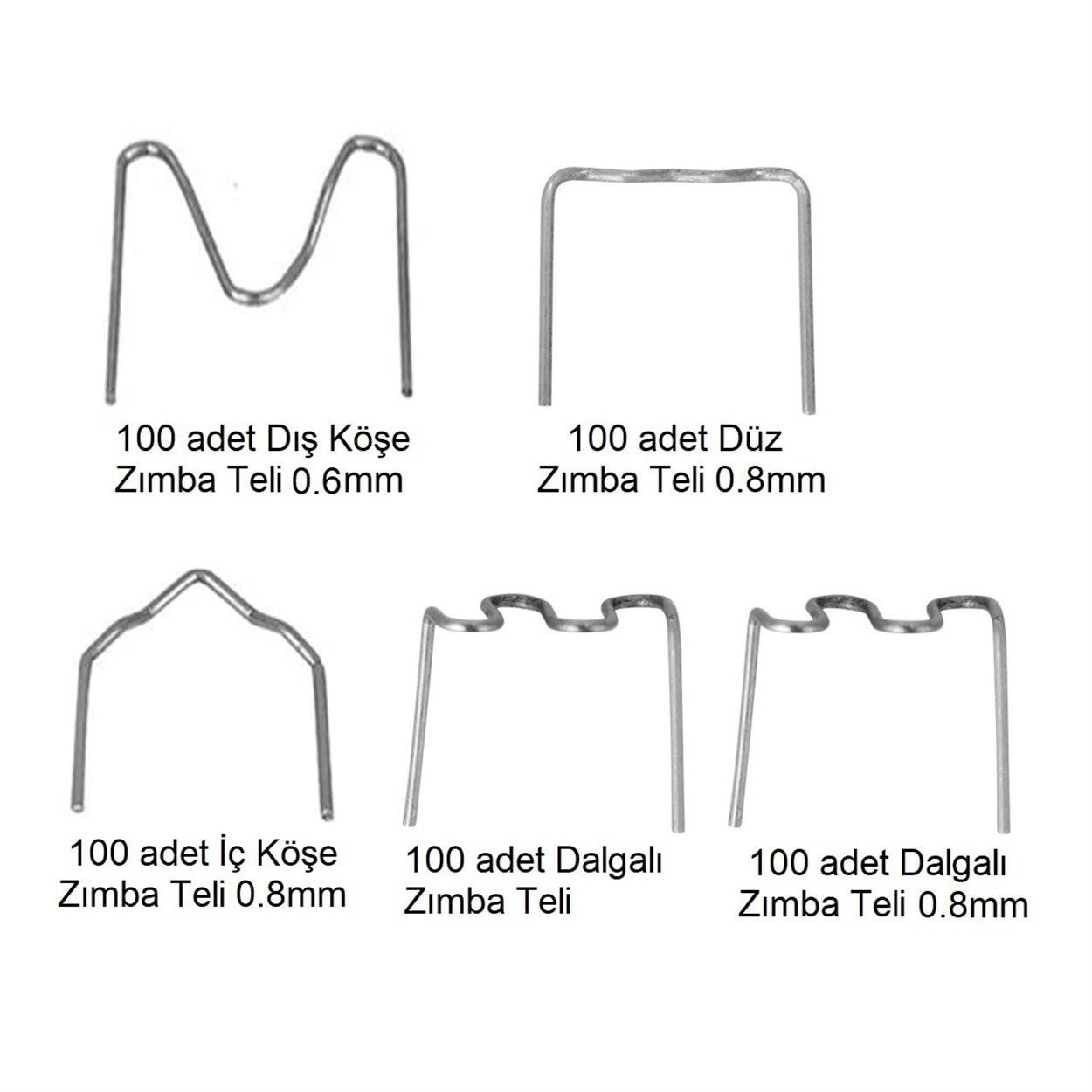 YATE10 500 Adet Set Plastik Kaynak Zımba Teli