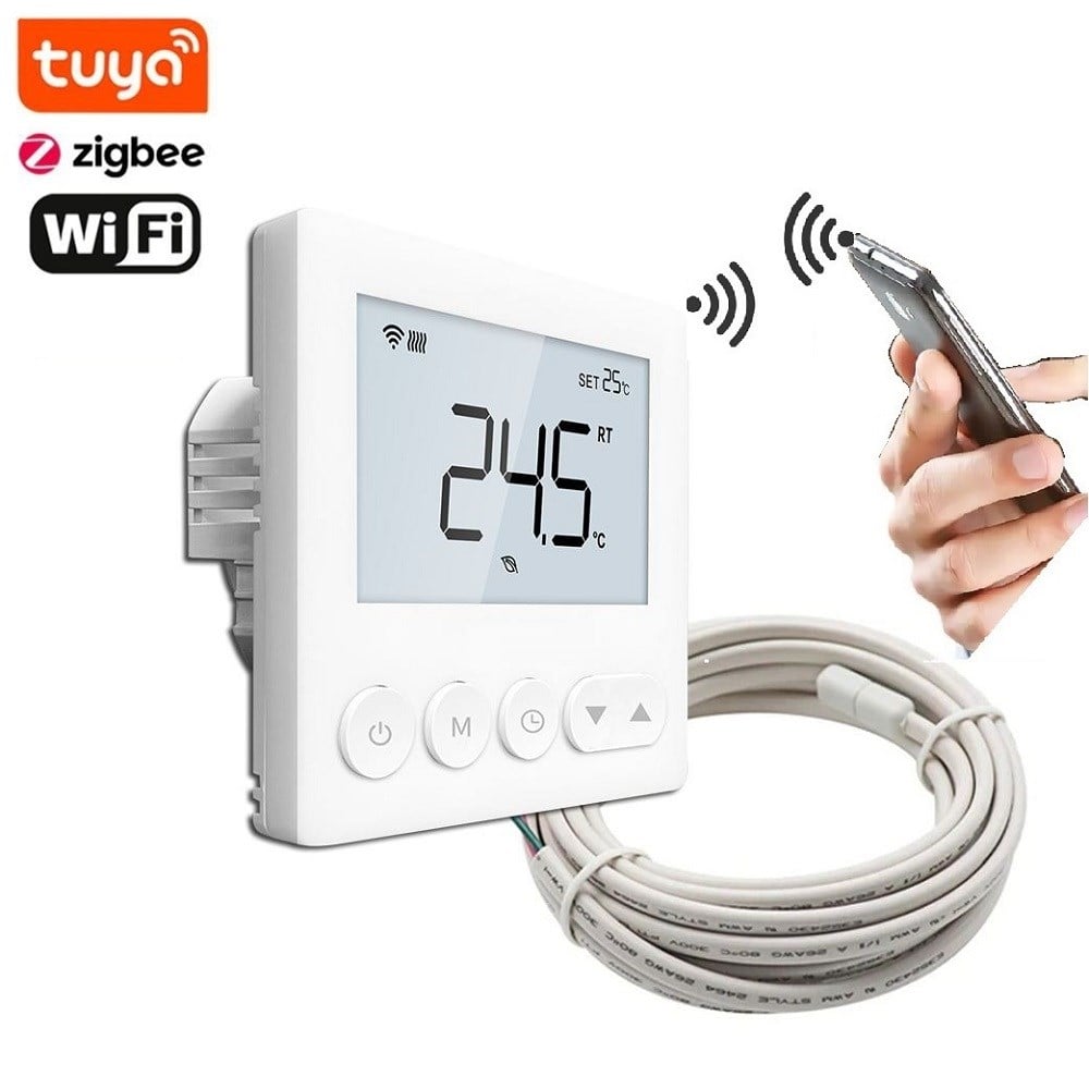 YATE10 Smart Tuya Wifi AC220V 16A Beyaz Termostat 