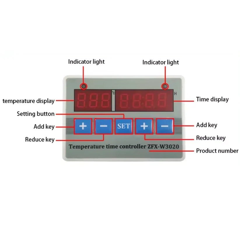 YATE10 W3020 220V 10A Zaman Kontrollü Termostat