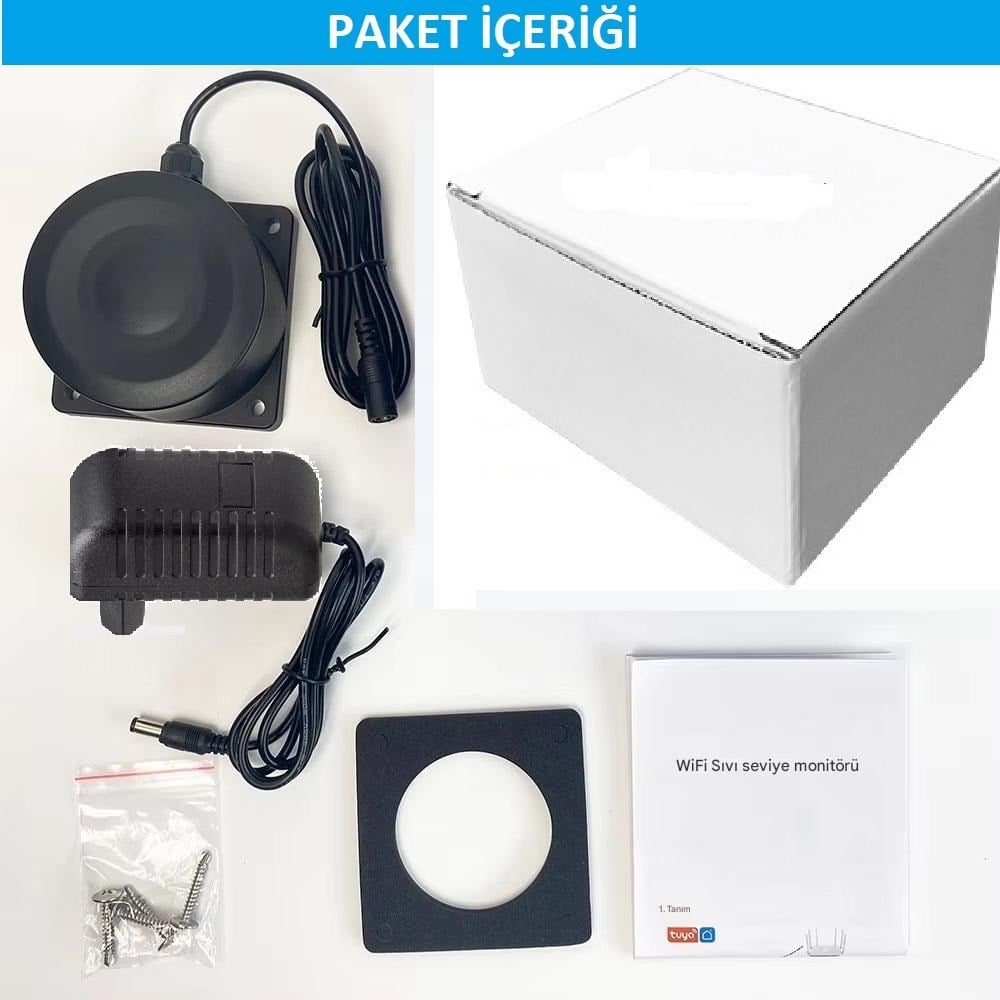 YATE10 WiFi IP65 Su Geçirmez Ultrasonik Akıllı Sıvı Seviye Monitörü Alarm  Özellikli