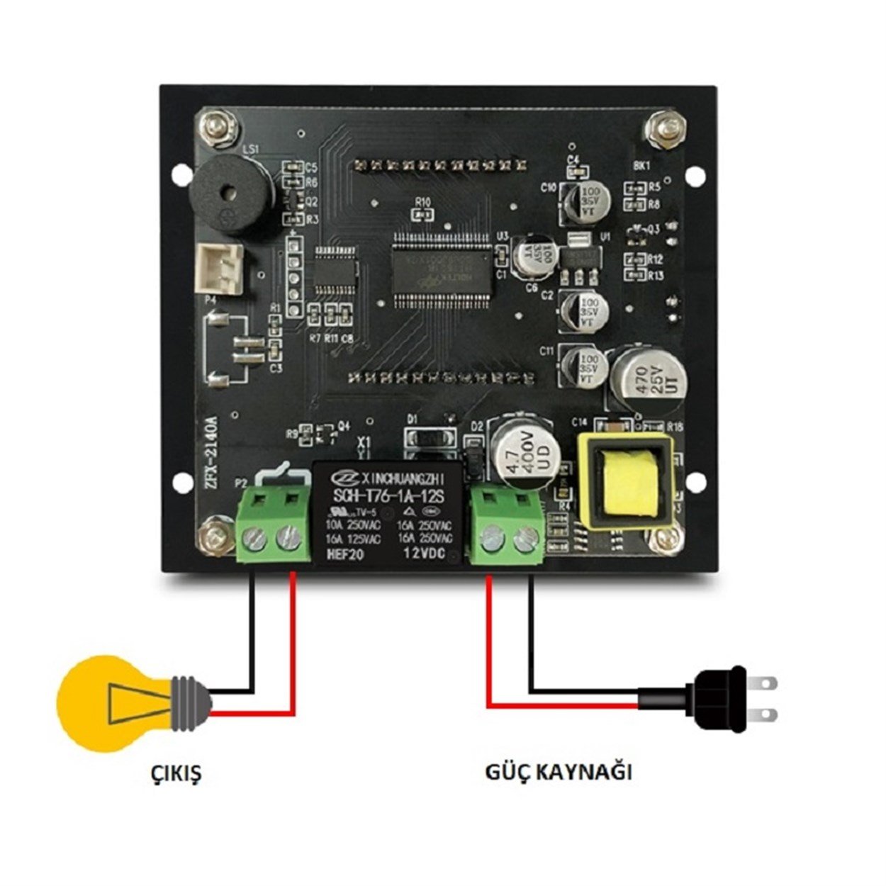 ZFX-W1412A 12Volt 16A LCD Pano Tip Termostat Kuluçka Makinalarına Uygun