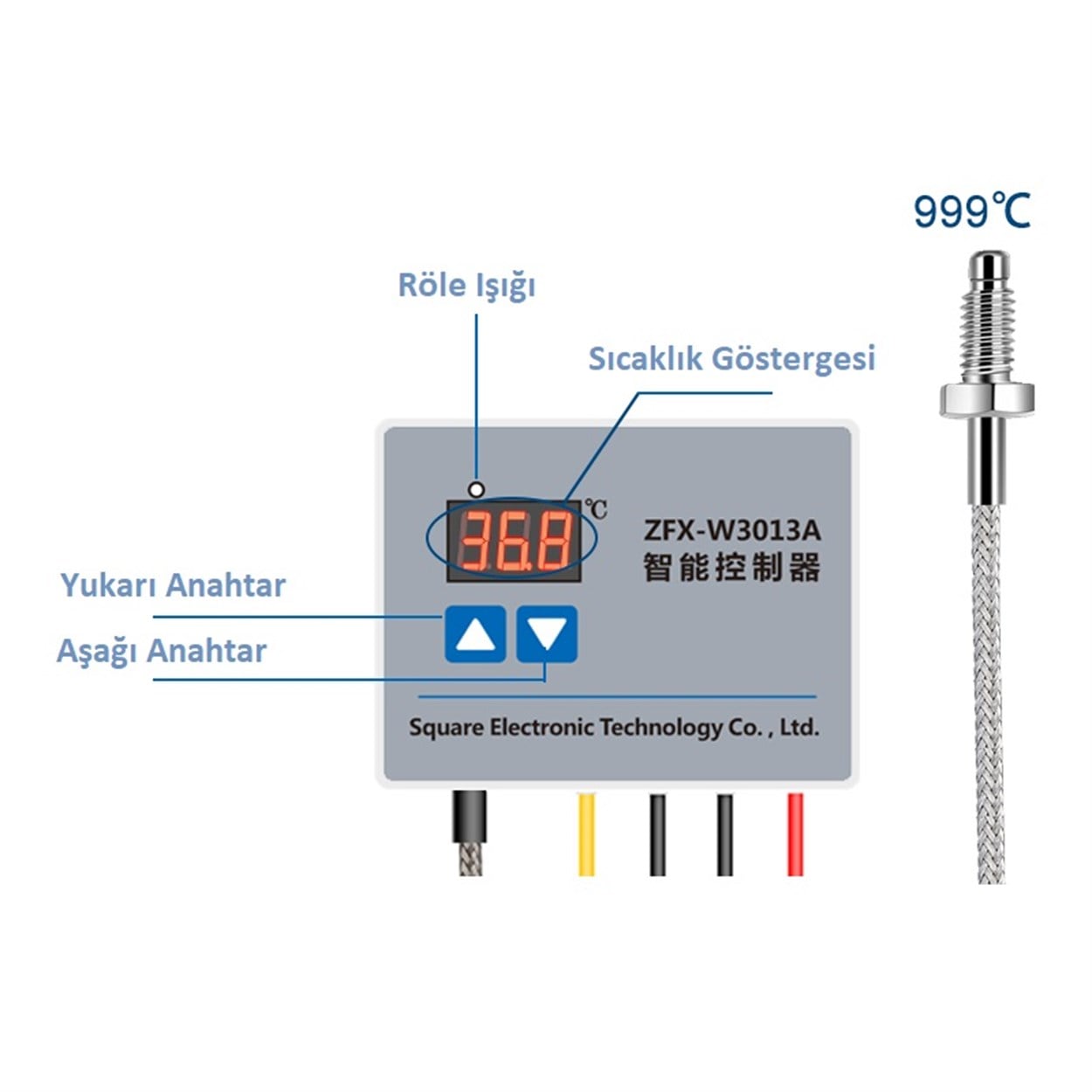 ZFX-W3013A 220V 0-1000C  2200w Yüksek Derece Termostat