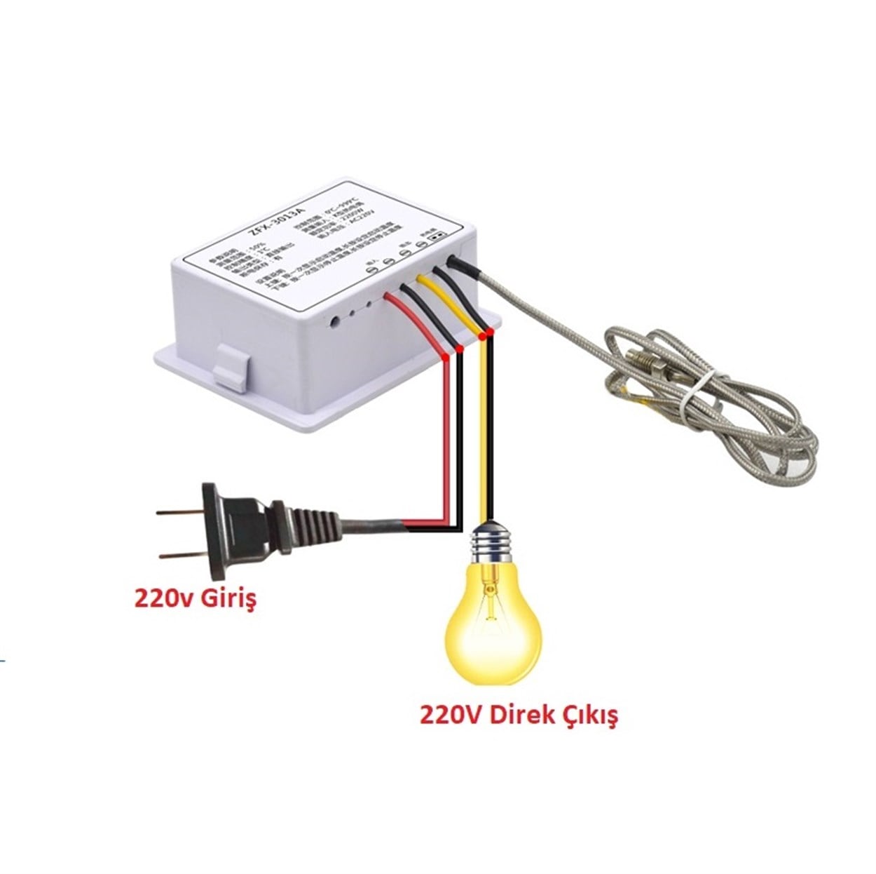 ZFX-W3013A 220V 0-1000C  2200w Yüksek Derece Termostat