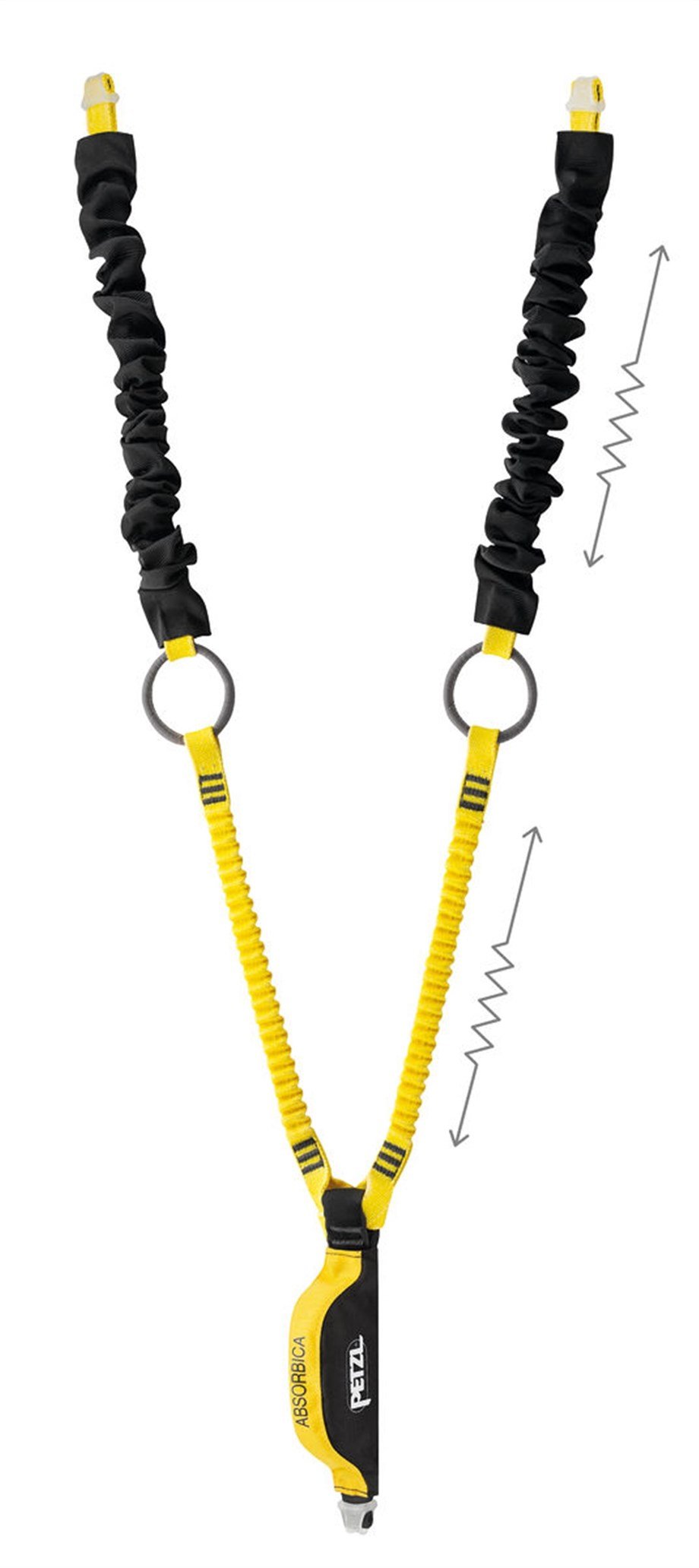 PETZL ABSORBICA Y TIE BACK - Çift Kollu Lanyard - 150CM