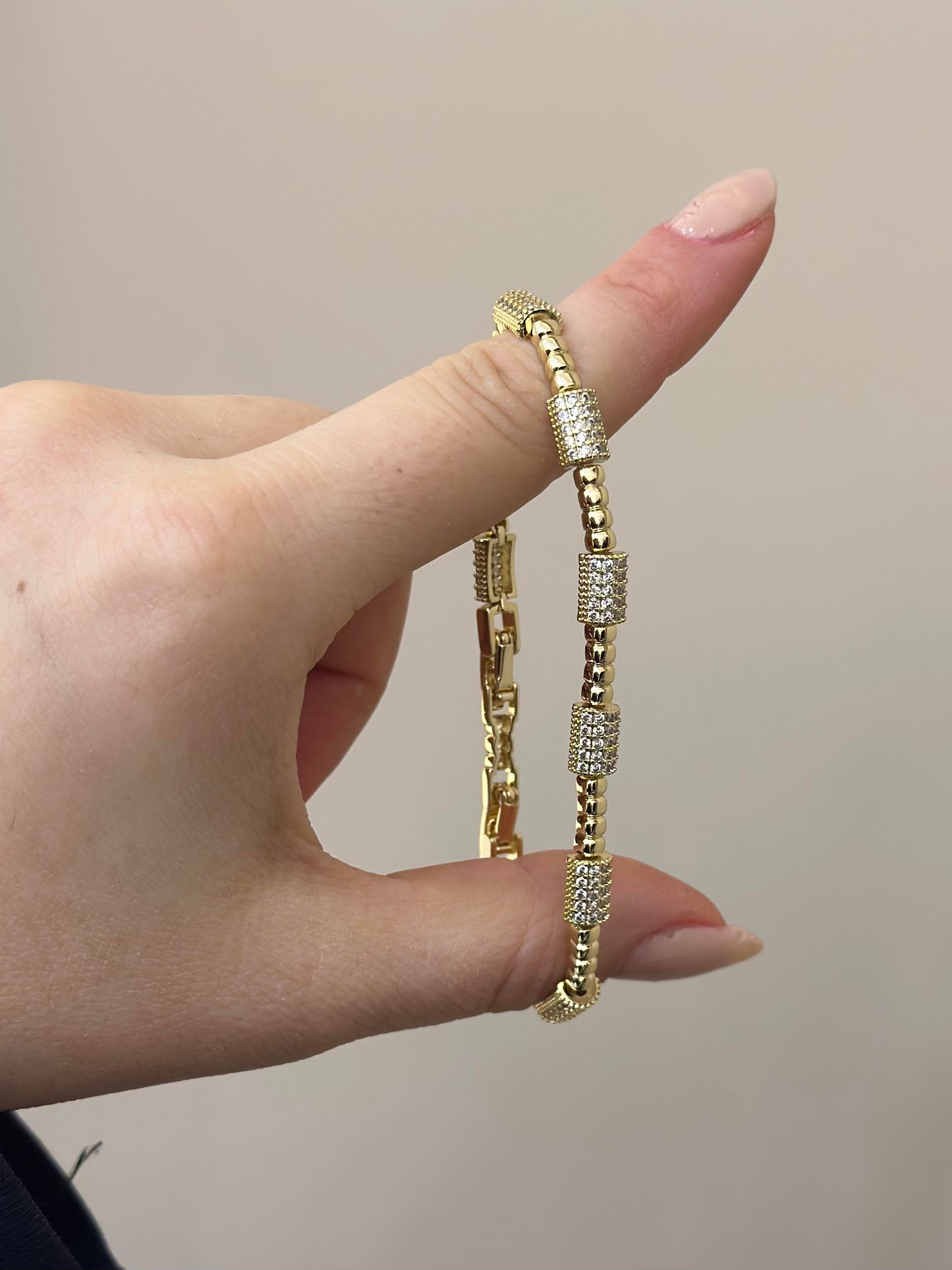 14 K Altın Kaplama Gold Bileklik