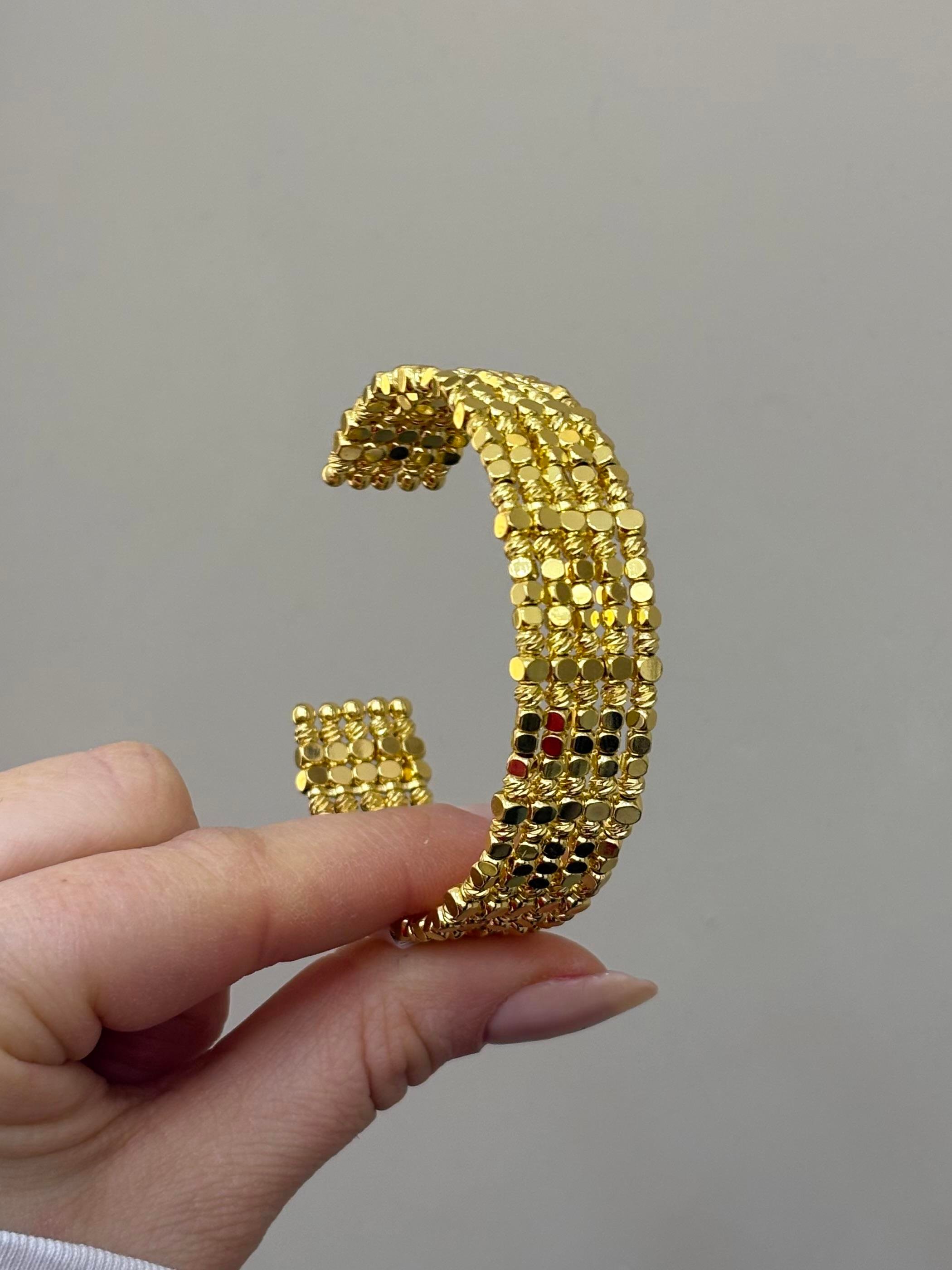 Kelepçe Bileklik Gold Renk
