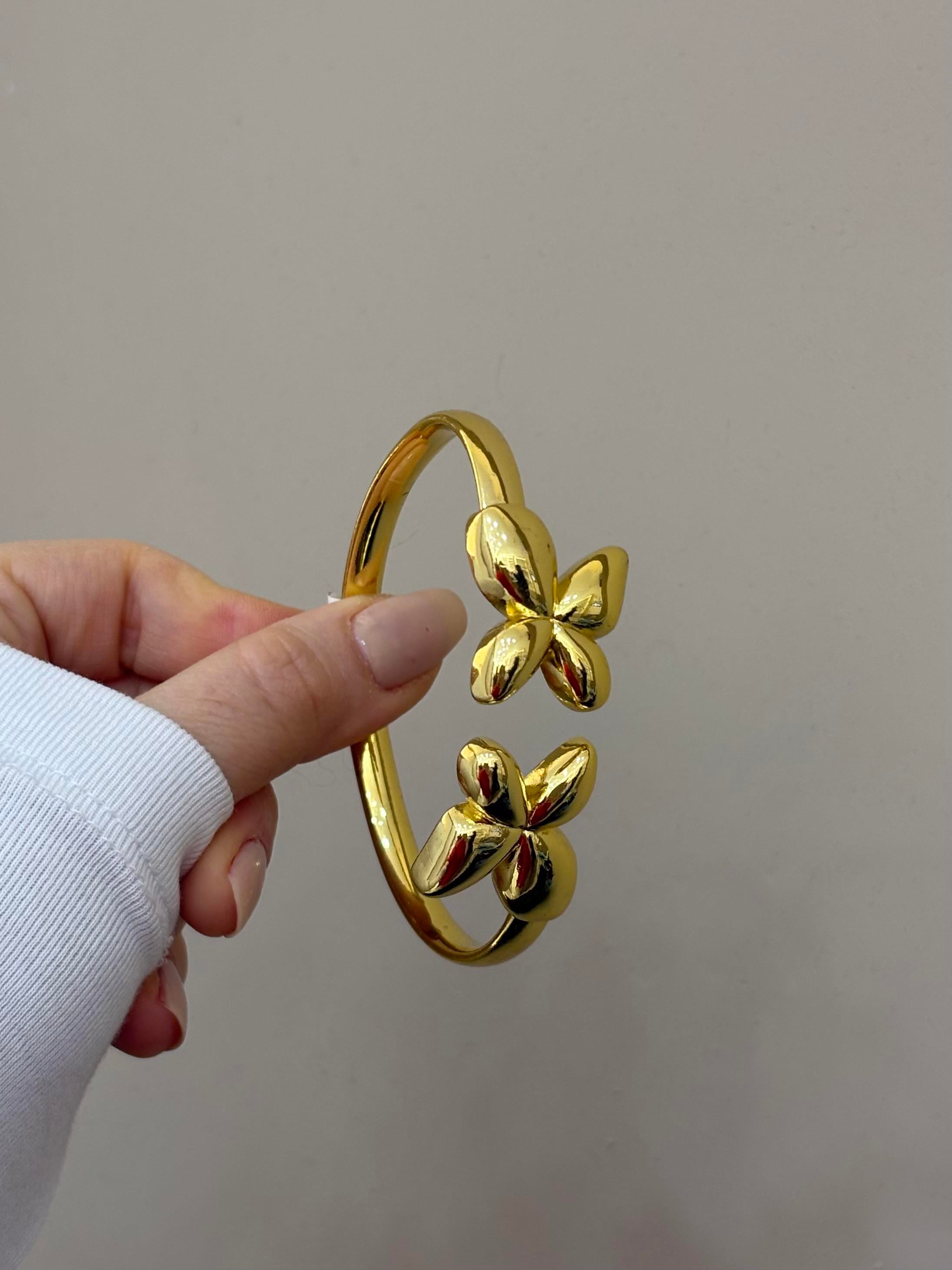 Kelepçe Bileklik Gold Renk