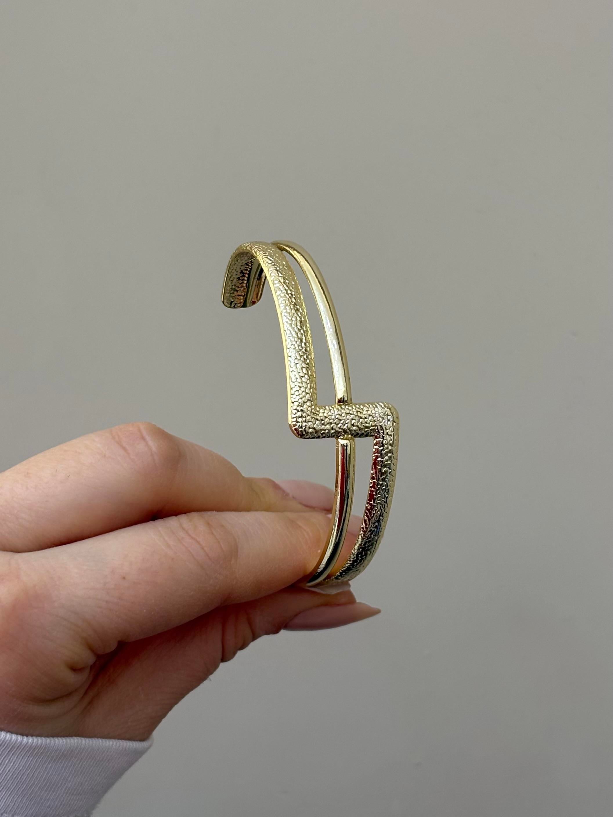 Kelepçe Bileklik Gold Renk