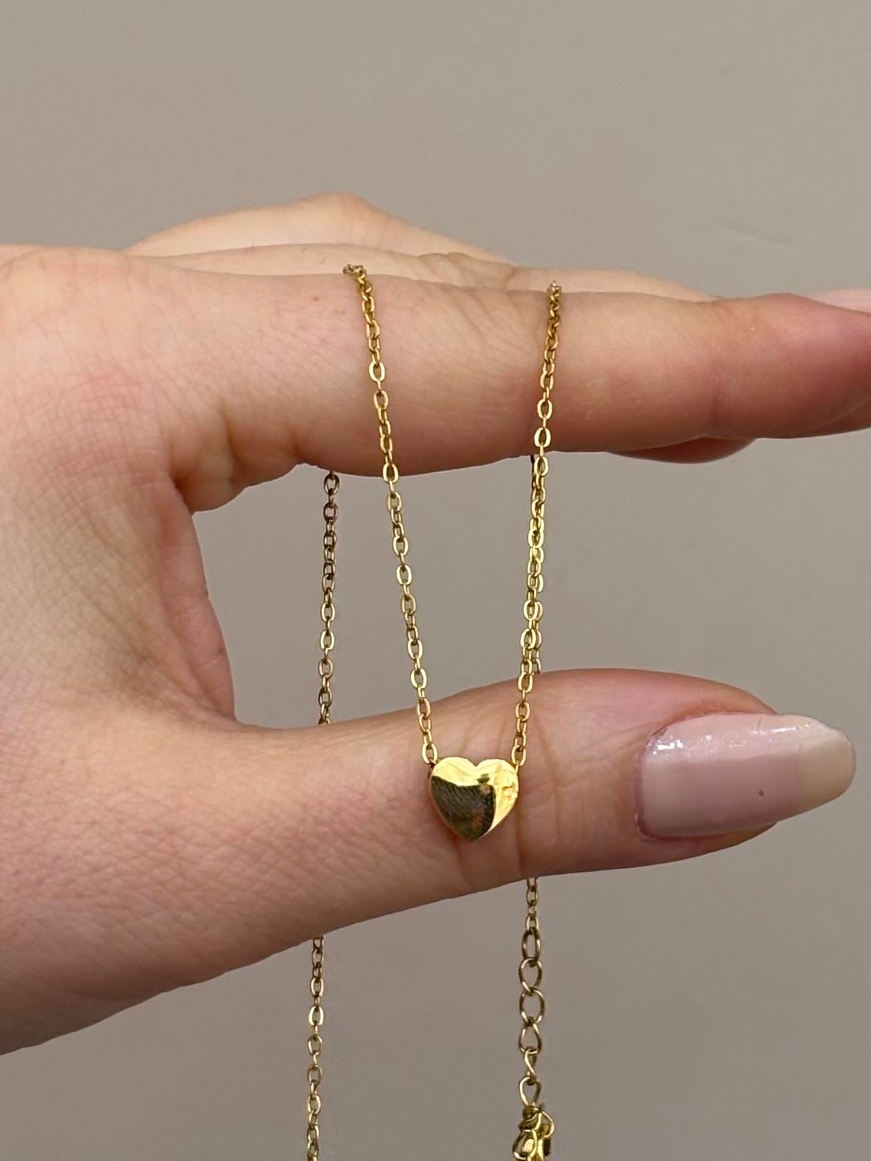Kolye Çelik Kalp Gold Renk