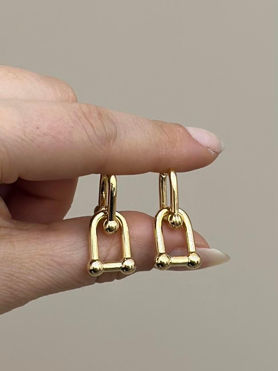 Küpe Tiffany Model Gold Renk 