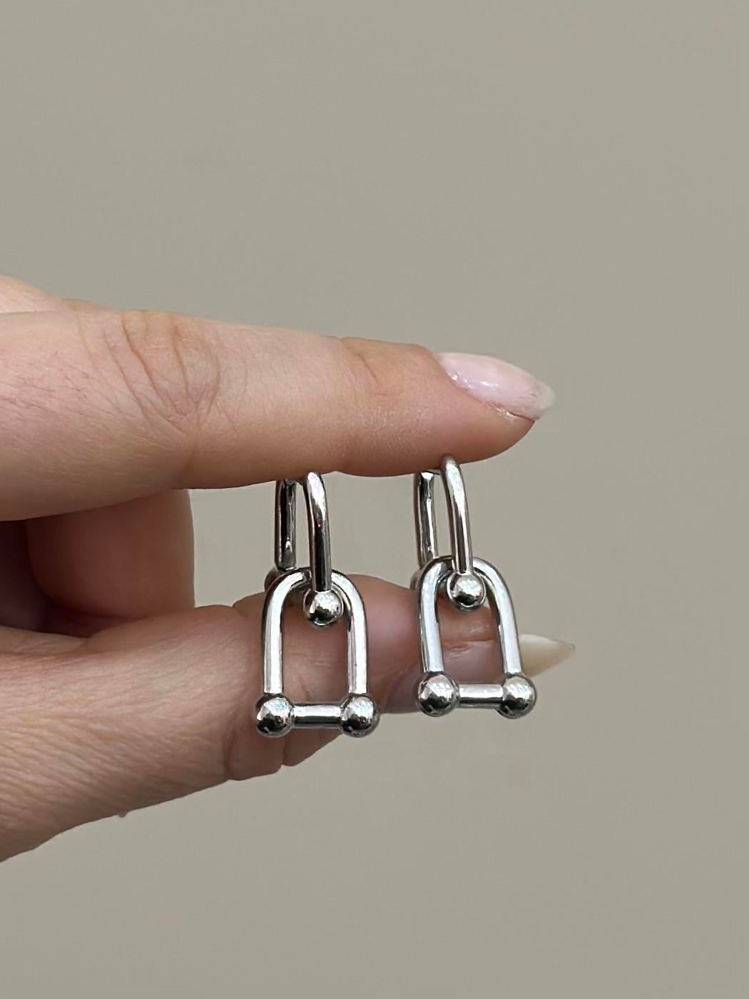 Küpe Tiffany Model Gümüş Renk 