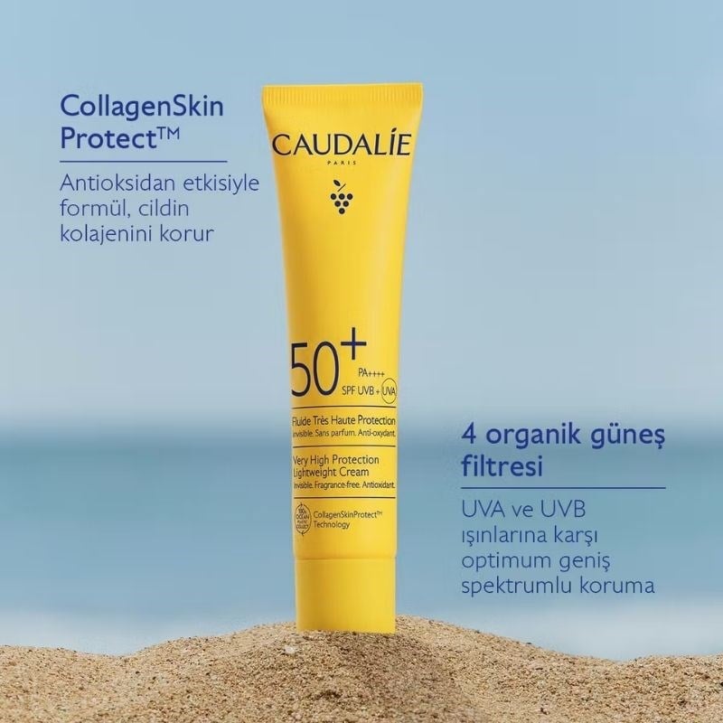 Caudalie Vinosun Yüksek Koruma Sağlayan Fluid Krem SPF50+