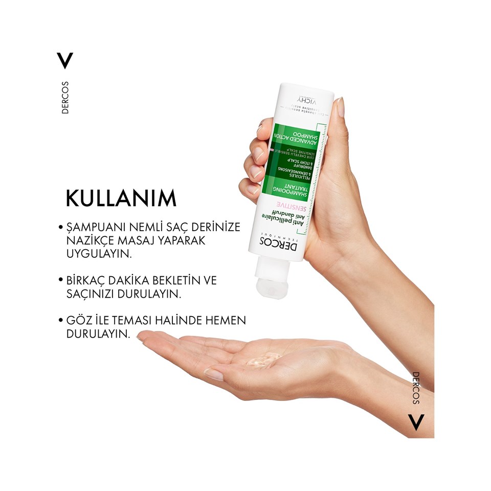 Dercos 
Anti-Dandruff Kepek Karşıtı Bakım Şampuanı - Hassas Ve Kaşıntılı Saç Derisi