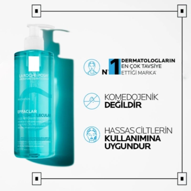 La Roche Posay Effaclar Supramolecular Karma ve Yağlı Ciltler İçin Gözenek Karşıtı Yüz Temizleme Jeli 400 ml