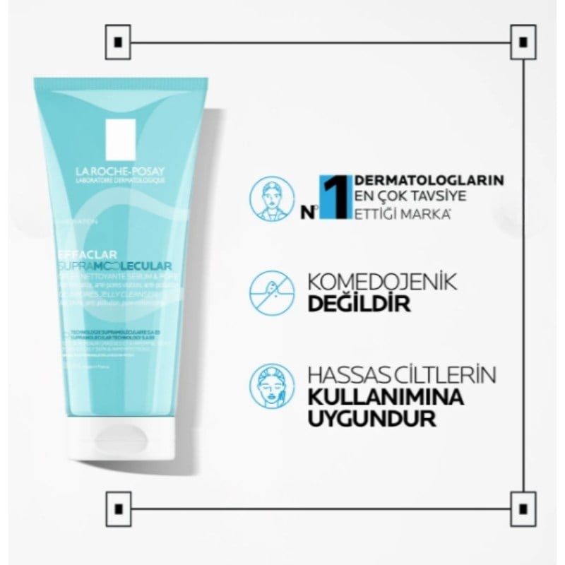 La Roche Posay Effaclar Supramolecular Karma ve Yağlı Ciltler İçin Gözenek Karşıtı Yüz Temizleme Jeli 200 ml