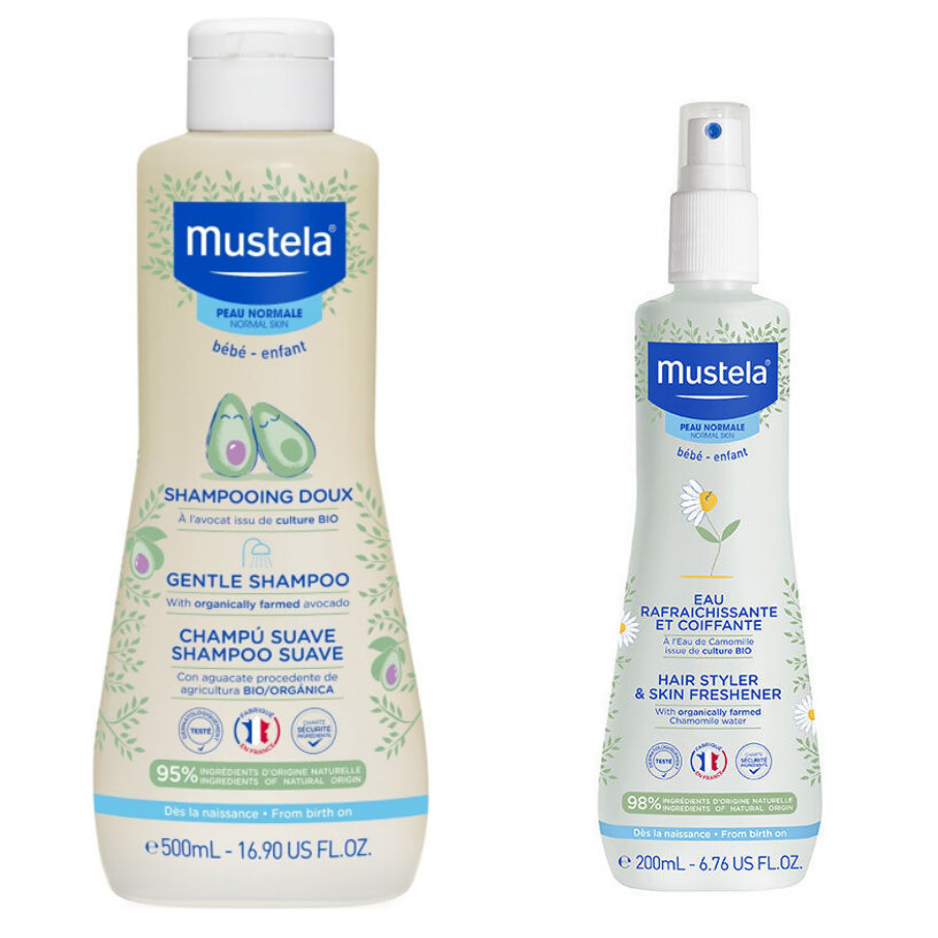 Mustela Banyo Seti -  Gentle Shampoo 500 ml + Saç Şekillendirici ve Ferahlatıcı Vücut Spreyi 200 ml