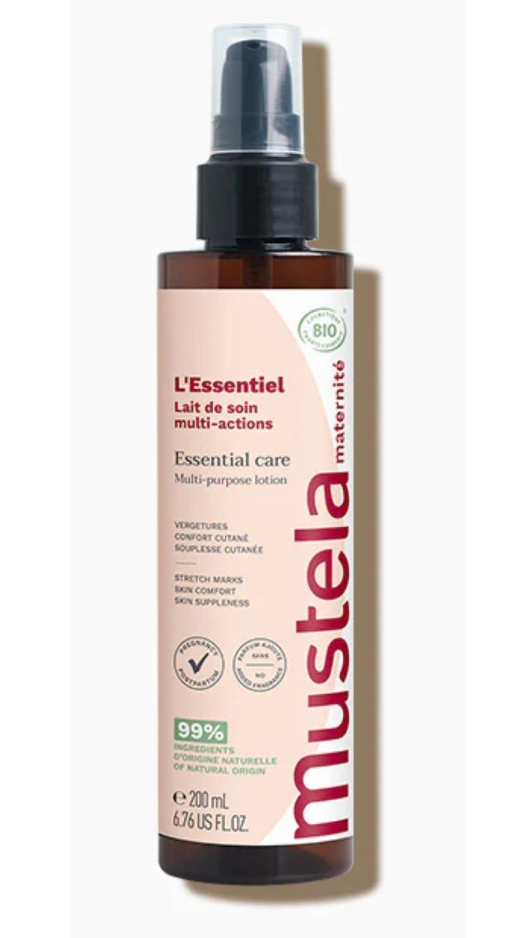 Mustela Doğum Seti -Çok Amaçlı Temel Bakım Losyonu 200 ml + Göğüs Ucu Kremi 30 ml