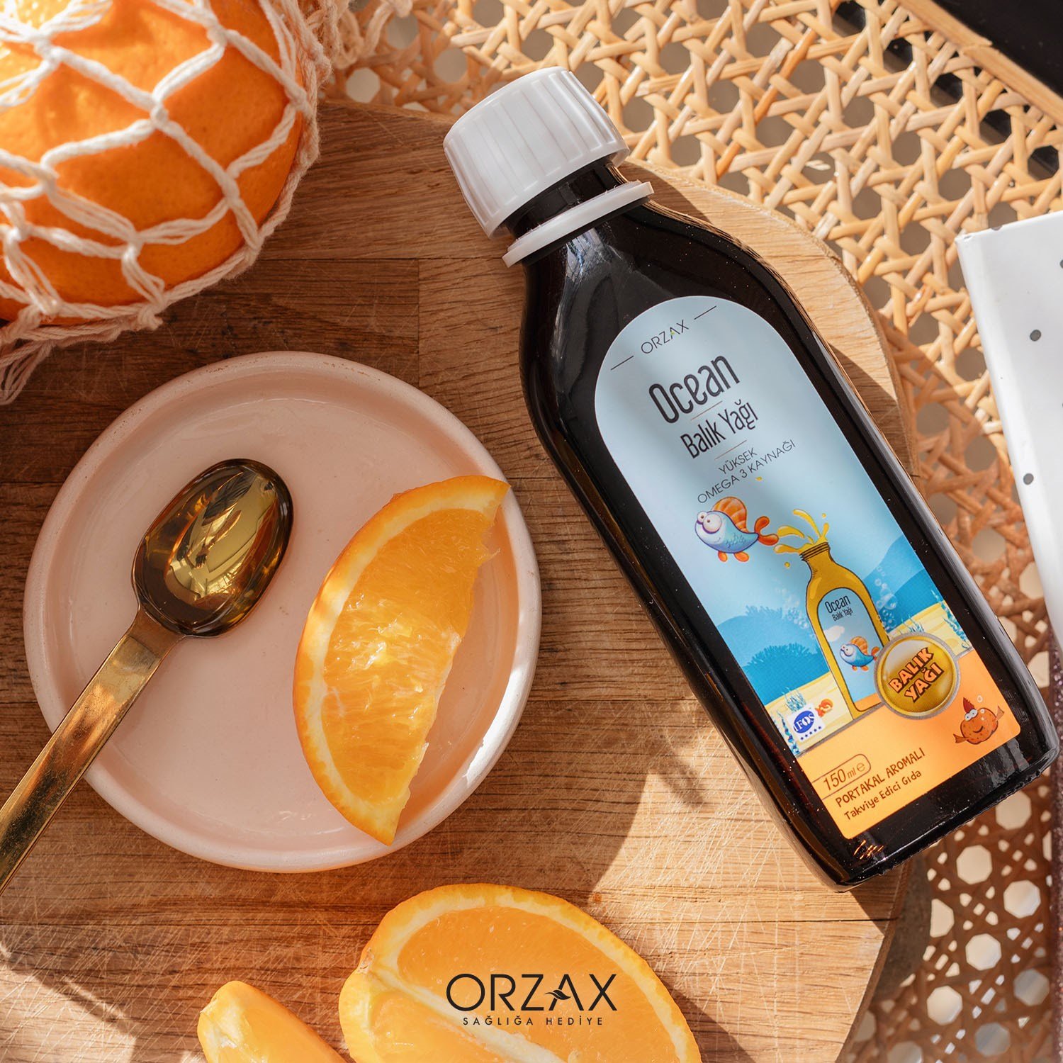 Ocean Portakallı Balık Yağı Surup Alana VM Şurup Hediye