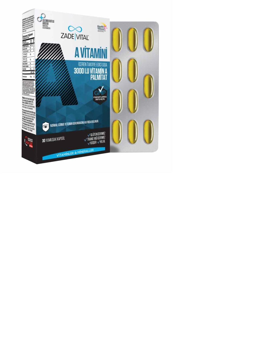 Zade Vital A Vitamini 30 Yumuşak Kapsül