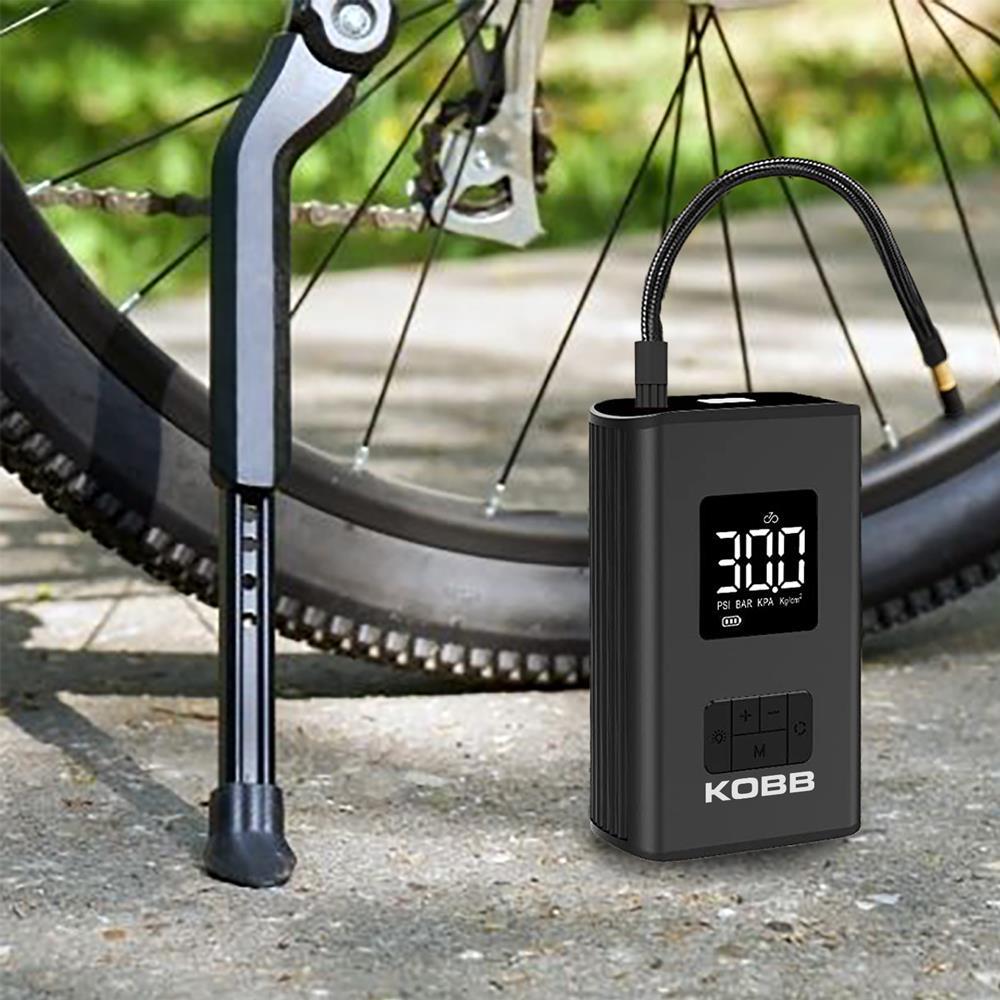 KOBB KB425 12V / Şarjlı Li-ion 150 PSI Dijital Göstergeli Akıllı Lastik Şişirme Pompası+ Powerbank + SOS + Led Lamba
