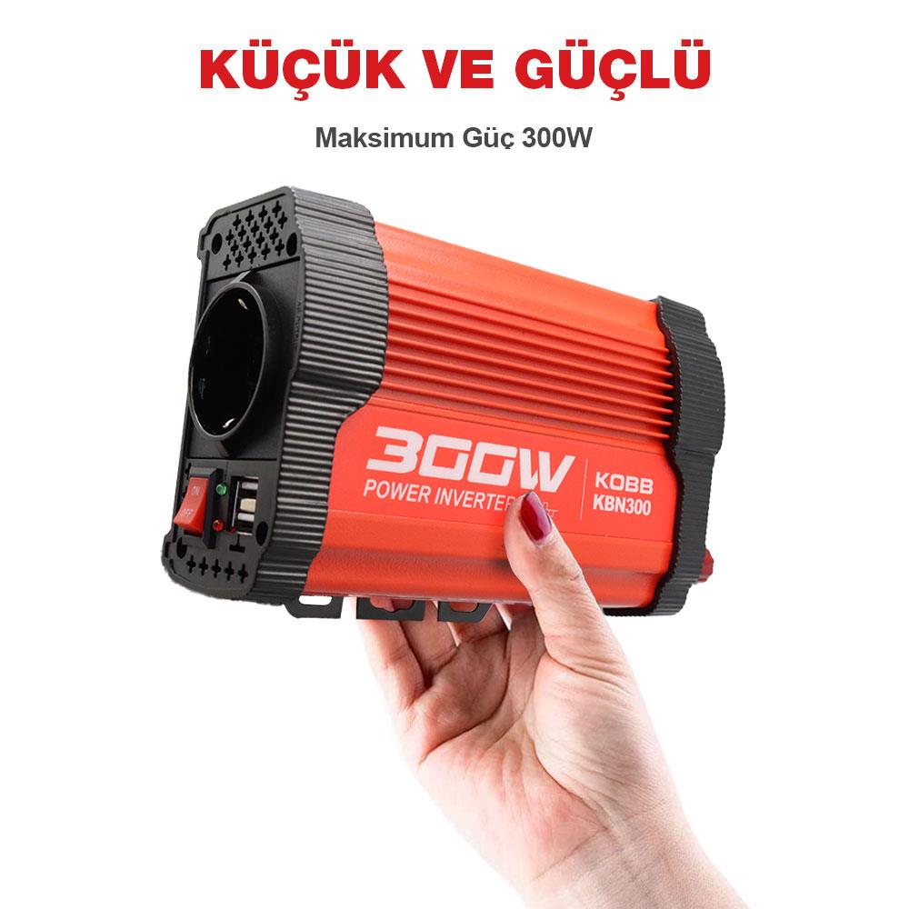 KOBB KBN300 12V/220V 300Watt Modifiye Sinüs Dönüştürücü İnvertör