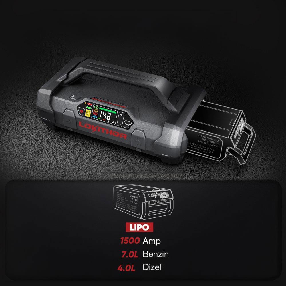 Lokithor LIPO 14.8Volt Li-Polimer 1500A Takviye Gücü APARTX ile Uyumlu Yedek Akü