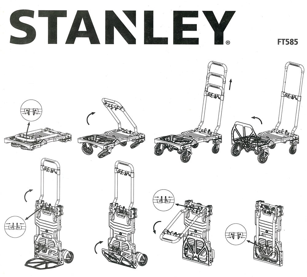 Stanley FT585 70/137Kg Çok Fonksiyonlu Katlanır El Arabası