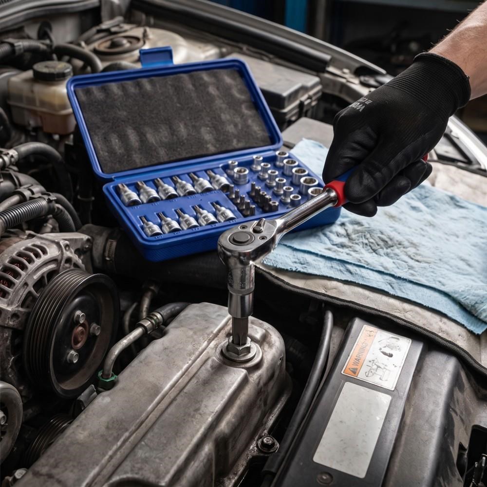 WORKPRO WP202595 3/8'’ CR-V 34 Parça Ağır Hizmet Torx Lokma Takımı (E/T Serisi)