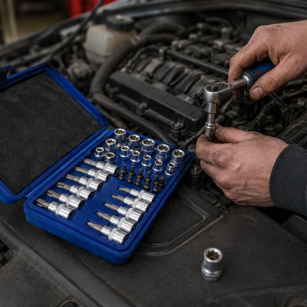 WORKPRO WP202595 3/8'’ CR-V 34 Parça Ağır Hizmet Torx Lokma Takımı (E/T Serisi)
