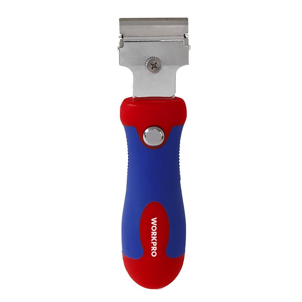 WORKPRO WP219004 40mm Geri Çekilebilir Profesyonel Kazıyıcı + 4 Parça Kazıma Bıçak Seti